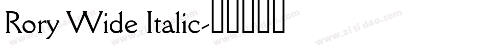 Rory Wide Italic字体转换